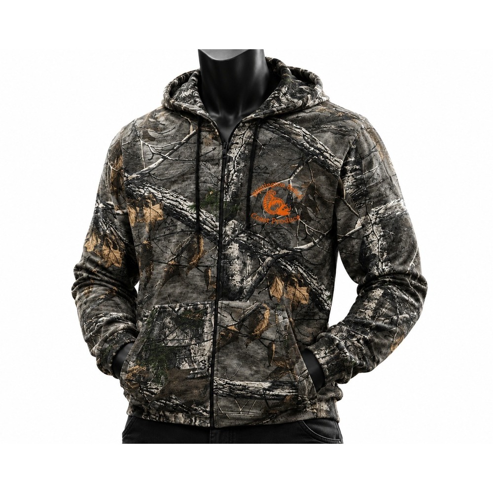 Russell Outdoors Realtree Camo Zip Hoodie Mens XL Watsonville Coast Produce Camo